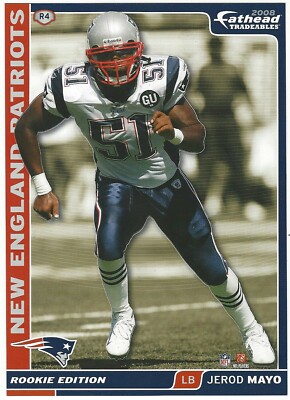 JEROD MAYO FATHEAD TRADEABLES NEW ENGLAND PATRIOTS TENNESSEE VOLS DECAL 2008 R4