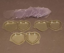 48 TY Beanie Baby Tag Protectors Clear Plastic  3 Green Heart Protectors