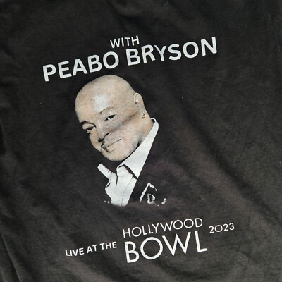 Peabo Bryson Gladys Knight Hollywood Bowl 2023 Tee Shirt Preowned Size XL