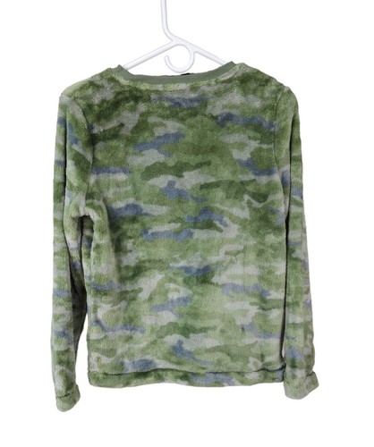 Cat & Jack Fleece Sweatshirt Camo Pullover Size Medium 7/8 Boys Unisex - Picture 2 of 8