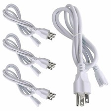 4 PCS 4FT 1.2m Power Cords Cables For T5 T8 LED Tube Light Fixture 3-Pin US Plug