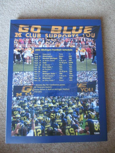 2002 University of Michigan Football Media Guide - Picture 2 of 2