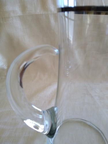 Vintage MCM Glas Martini Set, Krug, 4 Gläser und Glas Rührstab Bar Set - Bild 11 von 12