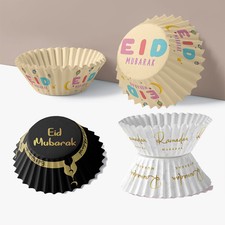 50x Ramadan Cupcake Liner Holder Baking Paper...