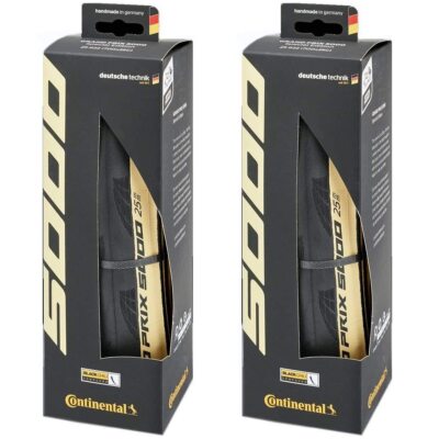 Continental Grand Prix 5000 Folding Tires 700x28c Black Cream Pair
