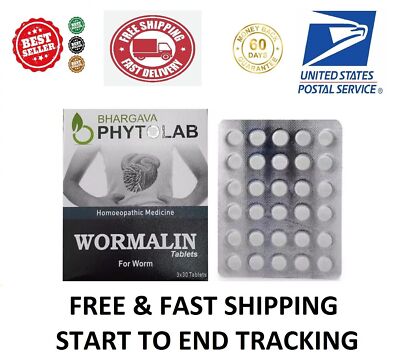 Dr.Bhargava Wormalin (90 Tablets) All Kinds of Worms Tape, Thread & Hooks