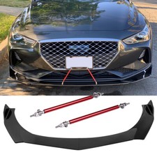 For Hyundai Genesis G80 G90 G70 Carbon Fiber Front Bumper Lip Splitter Strut Rod