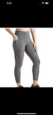 New Member's Mark Compression Ankle Legging Charcoal Grey Heather Women's Medium