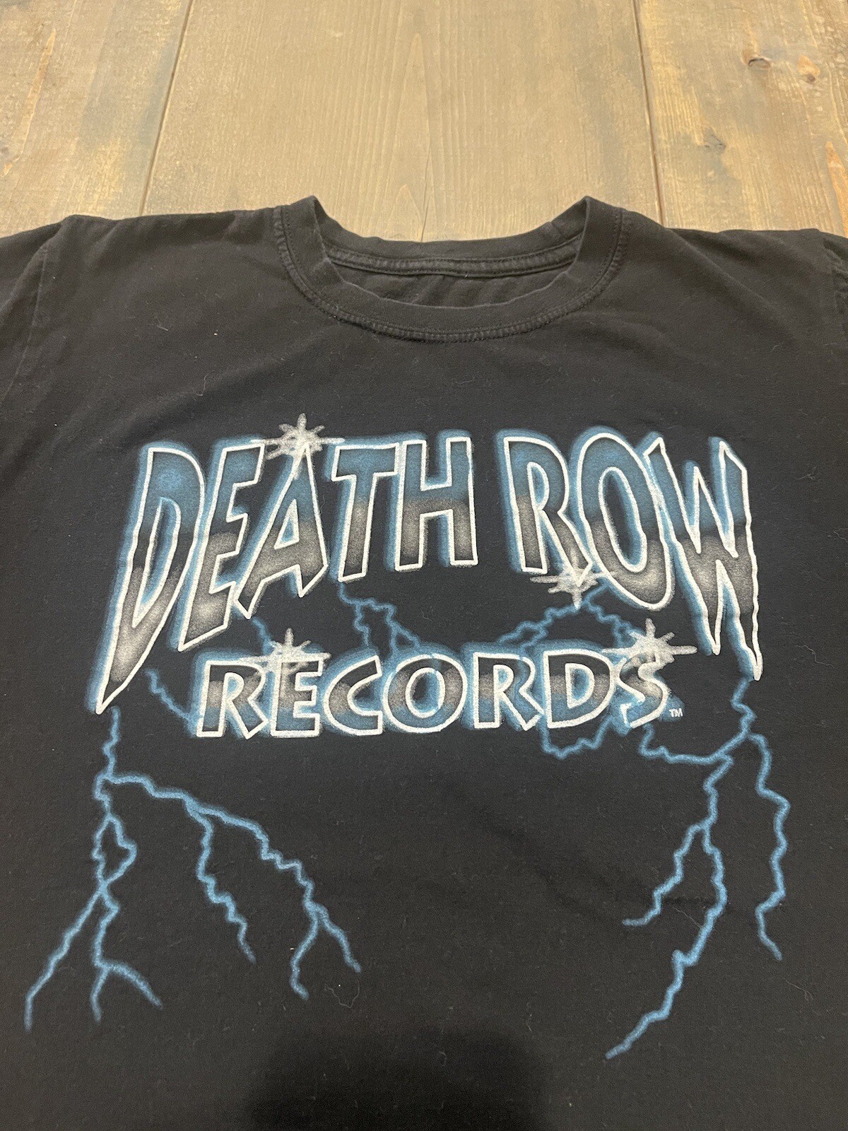 FILA T shirt da uomo Death Row Records Lighting Bults manica corta grafica nera taglia: S