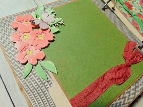 Handmade Mini Scrapbook Photo Album ocbrandy gift keepsake Altenew flower retro - Picture 18 of 23