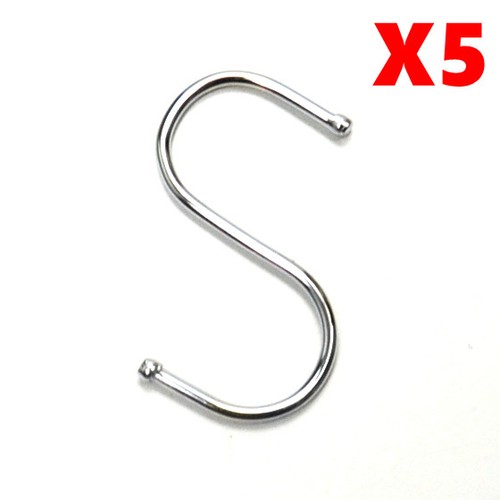 Large 8CM Stainless Steel S Hooks Heavy Duty Kitchen Utensil Clothes Hanger Hook - Picture 3 of 8