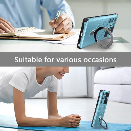 For Samsung Galaxy S24 S23 Ultra S22 S21 Note20 Magnetic MagSafe Case Ring Stand - 第 43/77 張圖片