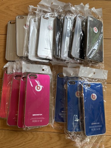 Vente en gros Joblot de 15 B Monster iPhone 5 5S coque étui métal aluminium - Photo 1 sur 10