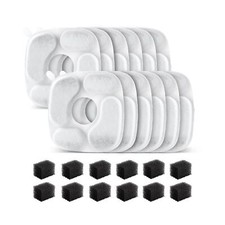 24 Pcs Cat Water Fountain Filter,12 Pack Filters  12 Pack Pre-Filt... Fast Ship