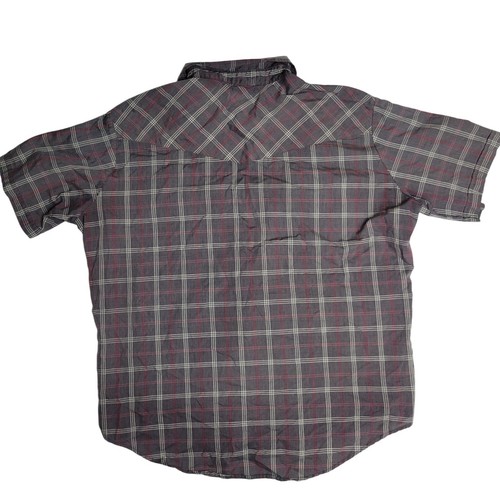 Ely Cattleman XXL Plaid Pearl Snap Western Shirt Gray & Red - Picture 2 of 8