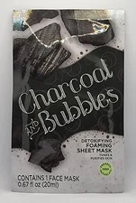 6 Pack - Charcoal and Bubbles Detoxifying Foaming Sheet Mask, 0.67 fl oz Each