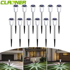 12x Solar Stake Lights Outdoor Pathway Garden Yard Path Walkway Lawn Patio Decor