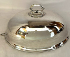 MARPLES & CO. SHEFFIELD 12" SILVER PLATED FOOD/MEAT DOME COVER