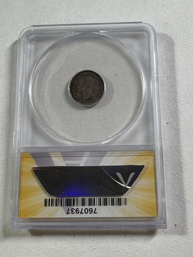1874-H Canada 5 Cents Silver Coin Graded VG 10 by ANACS Large Date Crosslet 4 - Picture 4 of 4