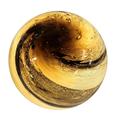 Glas Lampe Kugel rund Kugel Planet Mond Tisch Schreibtisch Stimmungsbeleuchtung orange/schwarz