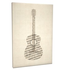 Listing image for Acoustic Guitar Old Sheet Music Box Canvas and Poster Print (523)