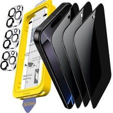 3 3 Protector De Pantalla Privacidad AntiEspia y Camara Para iPhone 16 Pro Max