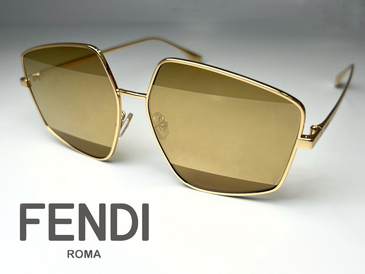宝石使用 ダイヤモンド ルビー FENDI サングラス 眼鏡 金張り 保証書 FENDI 美品◎FENDI フェンディ K18 メガネ 眼鏡 アイウェア