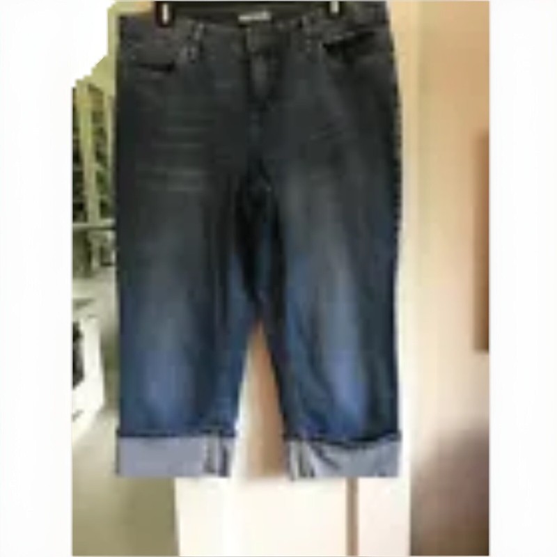 Tommy Hilfiger Denim Blue Capri Pants Cuffed Size 12