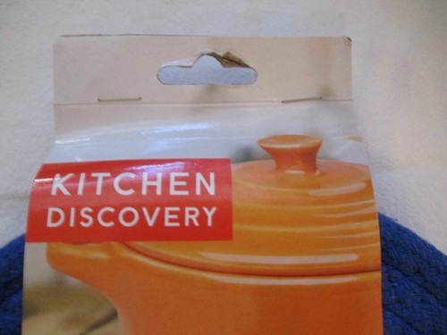 Kitchen Discovery 8" Chenille gewebte Untersetzer blau rund (3) 100% Baumwolle - Bild 2 von 6