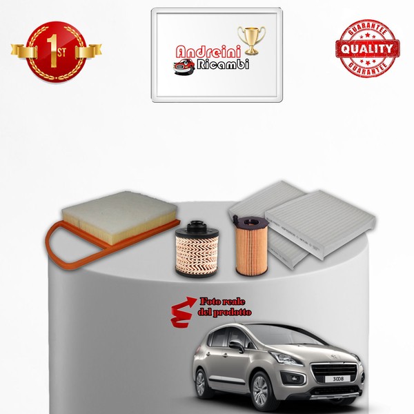 Kit Wartung 4 Filter Peugeot 3008 1.6 Bluehdi 88KW 120CV Ab 2015-image