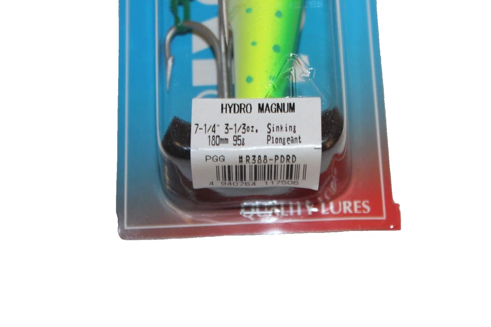 YO-ZURI-JAPAN-MAGNUM-HYDRO SERIES-180mm-95g-SINKING-BIG GAME-NEU/OVP - Bild 3 von 3