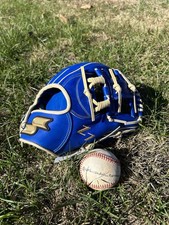 SSK Z7 Specialist 11.5  Blue/Camel Spiral I Web Infield Baseball Glove