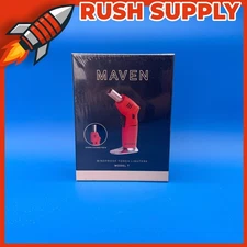 New Maven Torch Lighter Model T Tower Adjustable Flame & Angle - Neon Orange