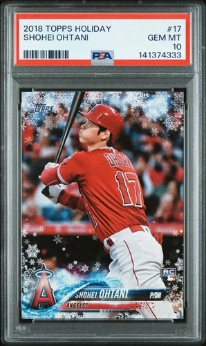 SHOHEI OHTANI 2018 TOPPS HOLIDAY #17 ROOKIE RC 🔥 PSA 10 💎 GEM MINT 📈 MVP 🐐