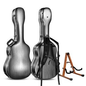 Yescom 41" ABS Acoustic Guitar Case w/ Folding Guitar Stand Hardshell Backpack