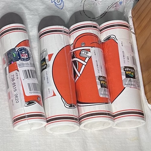 Cleveland Browns NFL carta da parati bordo 4 rotoli sigillati 7”X15’ per rotolo - Foto 2 di 5