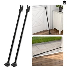 3-in-1 Adjustable Door Security Bar  Stopper  Heavy-Duty Iron Lock - 2 Pack