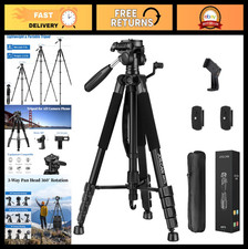 74" Heavy Duty Tripod for Camera  Phone, Professional DSLR Stand, Max Load 15 L