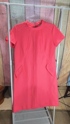 butte knit dress Size M Pink Solid High Neck Short Sleeve vintage From The 70s Collection_Spring26