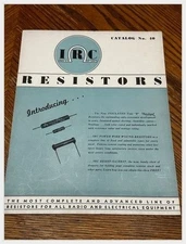 IRC Resistor Catalog No. 40 1940s Type B WW Resistors Radio TV Electronics