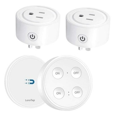  Mini Remote Control Outlet Plug: 656ft Range   Wireless 1 Remote + 2 Outlets