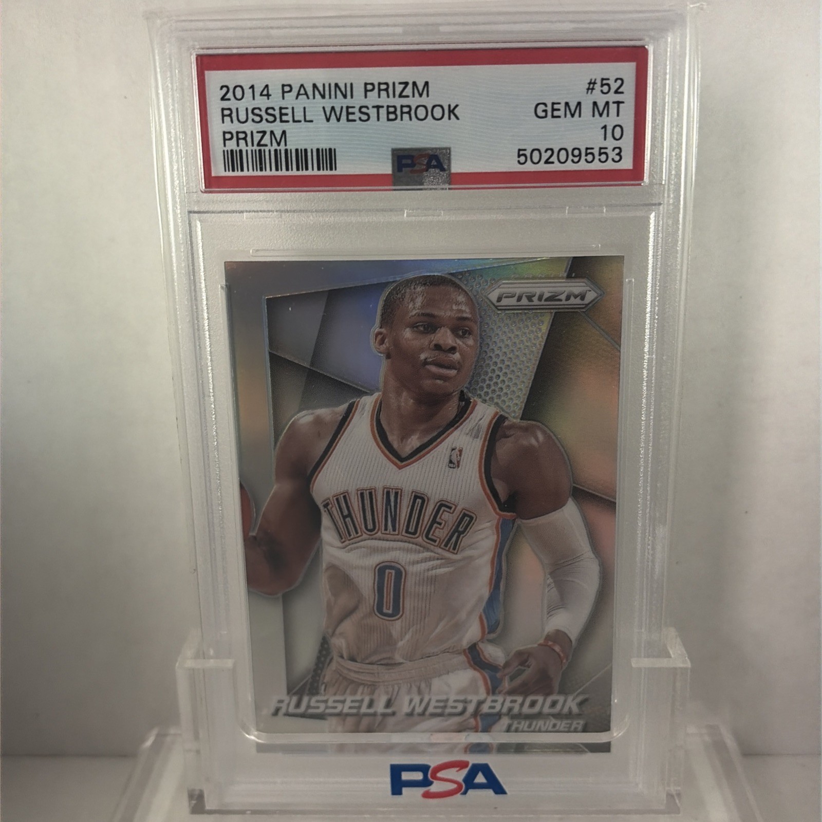 2014-15 Panini Prizm Silver Prizm #52 Russell Westbrook PSA 10