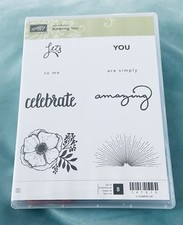 Stampin'Up AMAZING YOU Rubber stamp set-Flower, Sunbeam, Words.