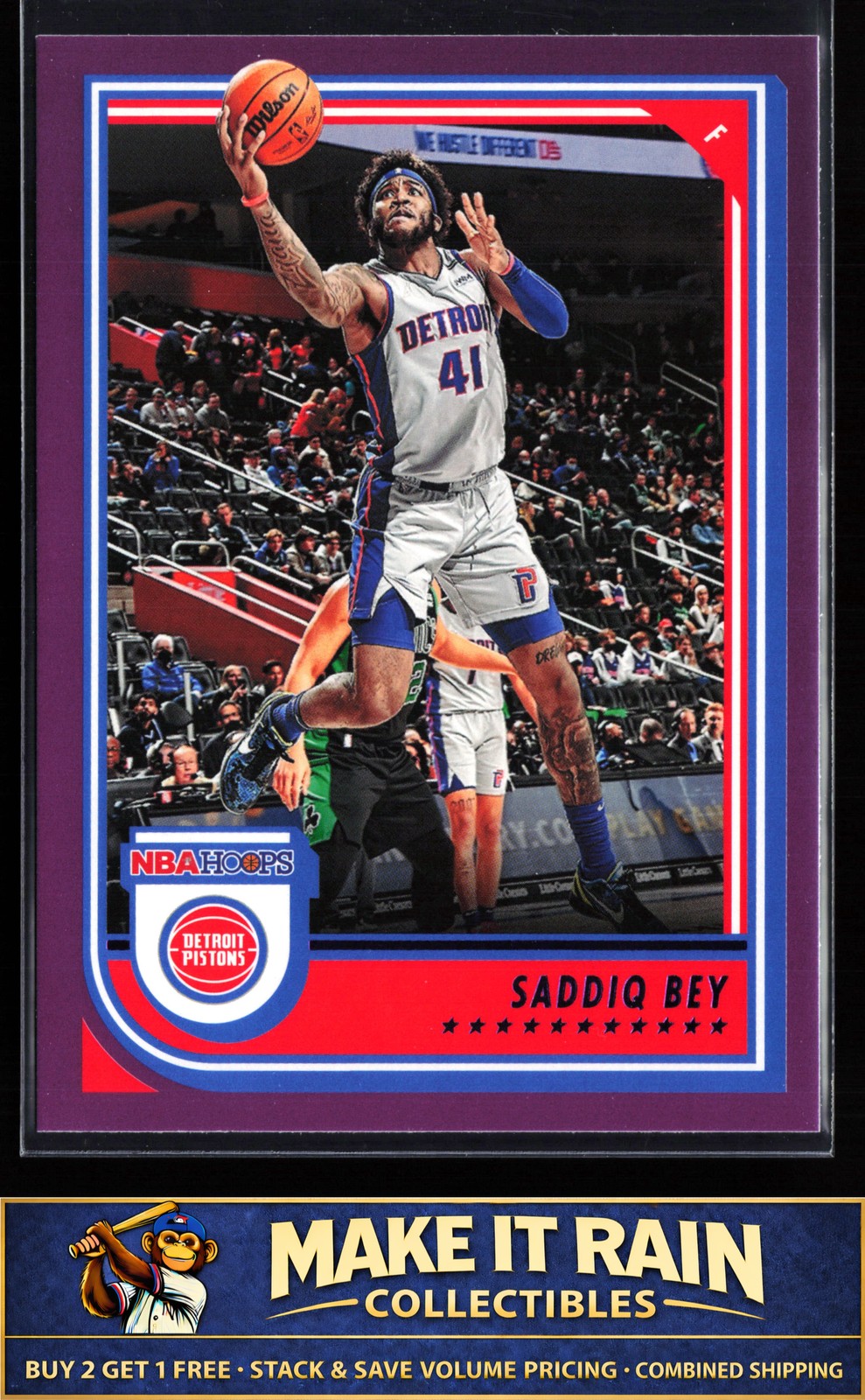 Saddiq Bey 2022-23 Hoops Purple #62 Detroit Pistons Basketball