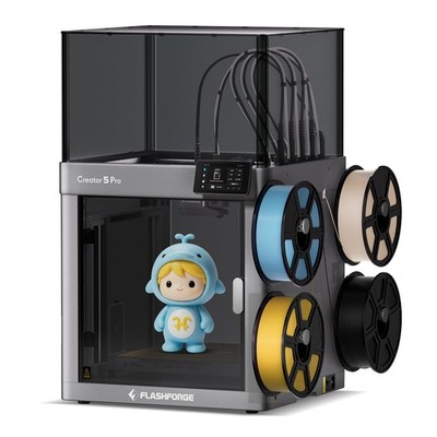FLASHFORGE Creator 5 Pro Industrial 3D Printer 4-Toolheads Multi-Material Print