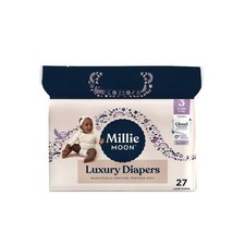 Millie Moon Luxury Diapers, Size 3 13-24lbs , 27 Count, Up to 12 Hour
