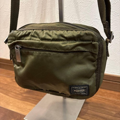 #ad #ad Yoshida Porter Frame Shoulder Bag Nylon Khaki Men#x27;s From Japan $124.00