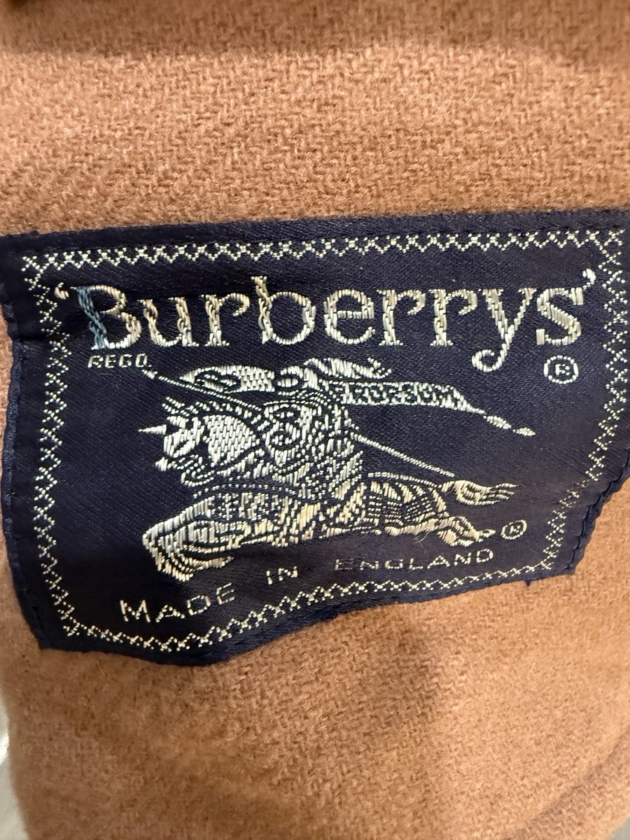 Burberrys Vintage Brown Wool Wrap Coat Belted Long Women Pockets