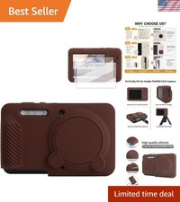 Camera Case for Kodak PIXPRO FZ55 with 2 Pcs Screen Protector,Coffee