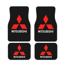 4 Piece Mitsubishi Car Front Rear Floor Mat Set Non-slip Carpet Mats